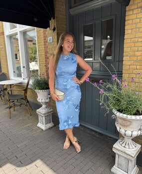 FLOWER DRESS BLUE