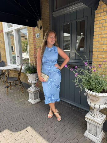 FLOWER DRESS BLUE