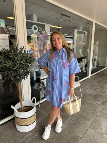 SisterSpoint DRESS EDINA BLUE STRIPES