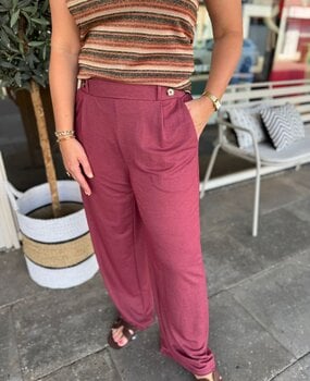 JDY JDYBIRDIE GEGGO LONG PANT JRS NOOS OXBLOOD RED