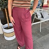 JDY JDYBIRDIE GEGGO LONG PANT JRS NOOS OXBLOOD RED