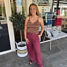 JDY JDYBIRDIE GEGGO LONG PANT JRS NOOS OXBLOOD RED