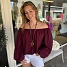 TOP OFFSHOULDER BORDEAUX ONE SIZE