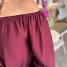 TOP OFFSHOULDER BORDEAUX ONE SIZE
