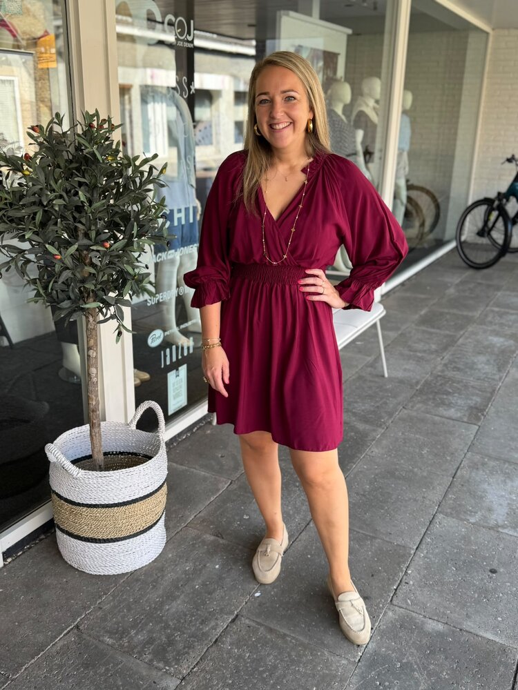 JURK NINA ONE SIZE BORDEAUX