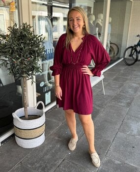 JURK NINA ONE SIZE BORDEAUX