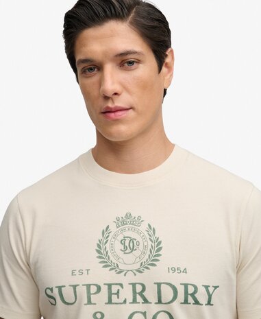 Superdry COMPANY RELAXED TEE BIRCH