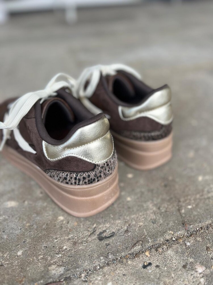 Poelman SNEAKER MILLIE CHOCOLATE