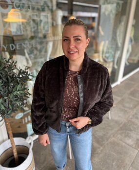 JDY JDYMACY FAUX FUR BALLOON JACKET OTW NOOS CHOCOLATE TORTE