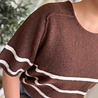 ICHI IHDASILA SS2 CHICORY COFFEE W BIRCH STRIPE