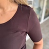 Cup Of Joe Denim T-SHIRT ALINA CHOCOLATE PLUM