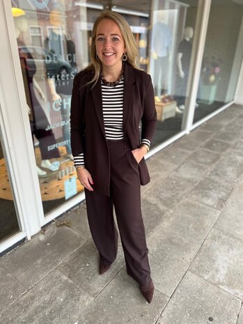 JDY JDYGEGGO LIFE L/S BLAZER JRS NOOS CHOCOLATE TORTE