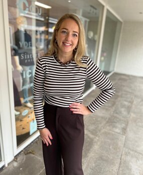 JDY JDYFRANSISKA L/S STRIPE O-NECK TOP JRS
