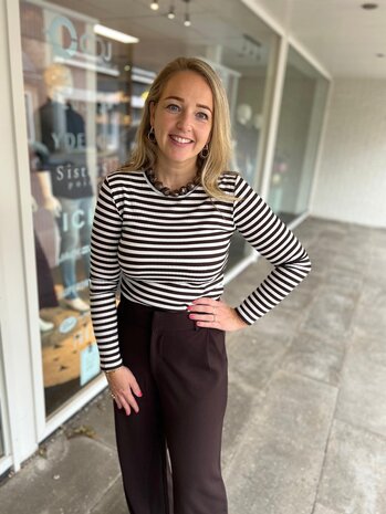 JDY JDYFRANSISKA L/S STRIPE O-NECK TOP JRS