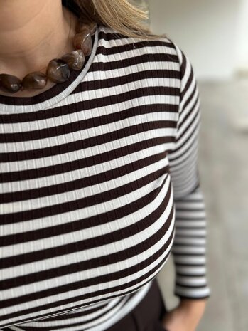 JDY JDYFRANSISKA L/S STRIPE O-NECK TOP JRS