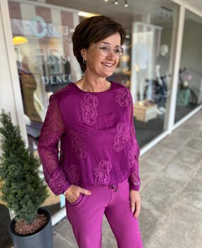 Mi Piace TOP VOILE PAISLEY 202886 MAGENTA PURPLE