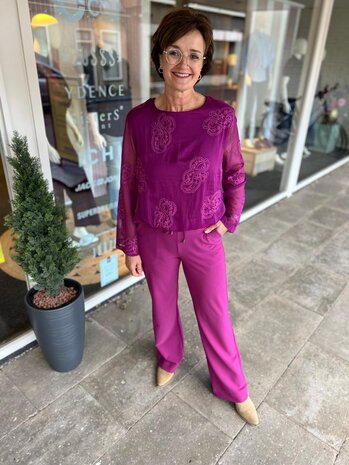 Mi Piace TOP VOILE PAISLEY 202886 MAGENTA PURPLE