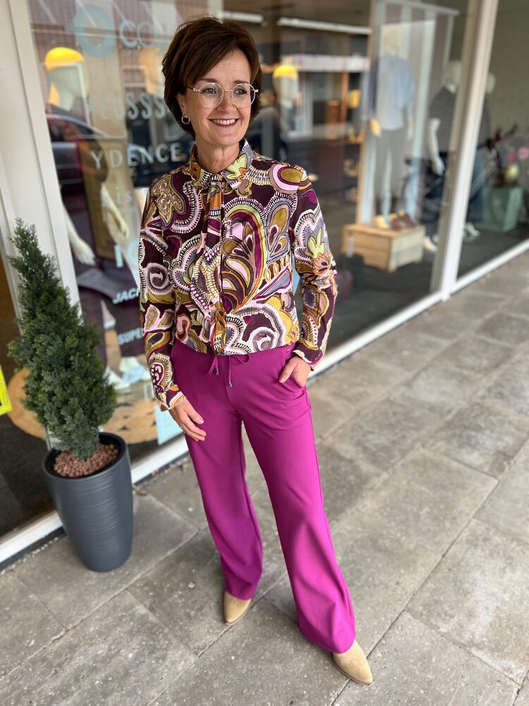 Mi Piace BLOUSE TRAVELSTOF 202709 PAISLEY PRINT