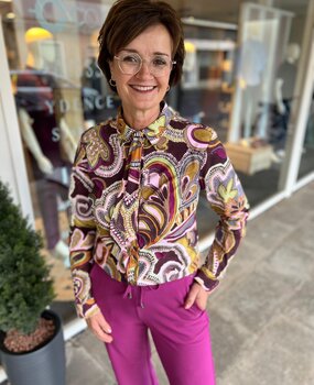 Mi Piace BLOUSE TRAVELSTOF 202709 PAISLEY PRINT