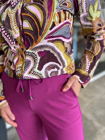Mi Piace BLOUSE TRAVELSTOF 202709 PAISLEY PRINT