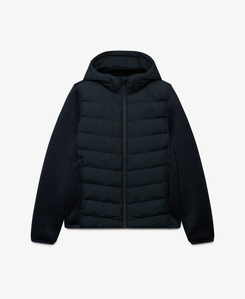 Superdry HOODED STORM KNIT HYBRID JKT ECLIPSE NAVY