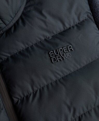 Superdry HOODED STORM KNIT HYBRID JKT ECLIPSE NAVY