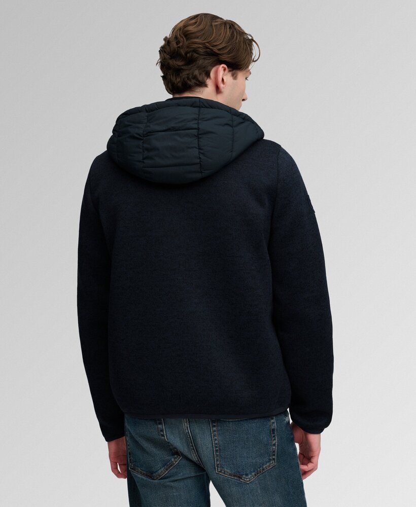 Superdry HOODED STORM KNIT HYBRID JKT ECLIPSE NAVY