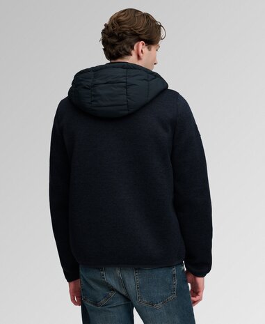 Superdry HOODED STORM KNIT HYBRID JKT ECLIPSE NAVY