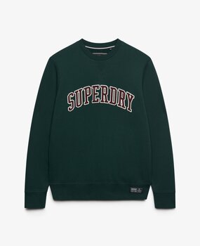 Superdry ATHLETIC APPLIQUE RELAXED CREW ENAMEL GREEN