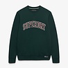 Superdry ATHLETIC APPLIQUE RELAXED CREW ENAMEL GREEN