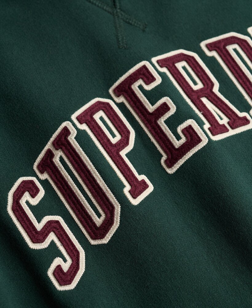 Superdry ATHLETIC APPLIQUE RELAXED CREW ENAMEL GREEN
