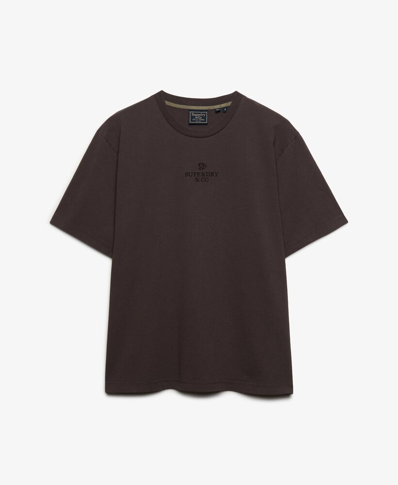 Superdry MICRO LOGO T SHIRT FAWR BROWN