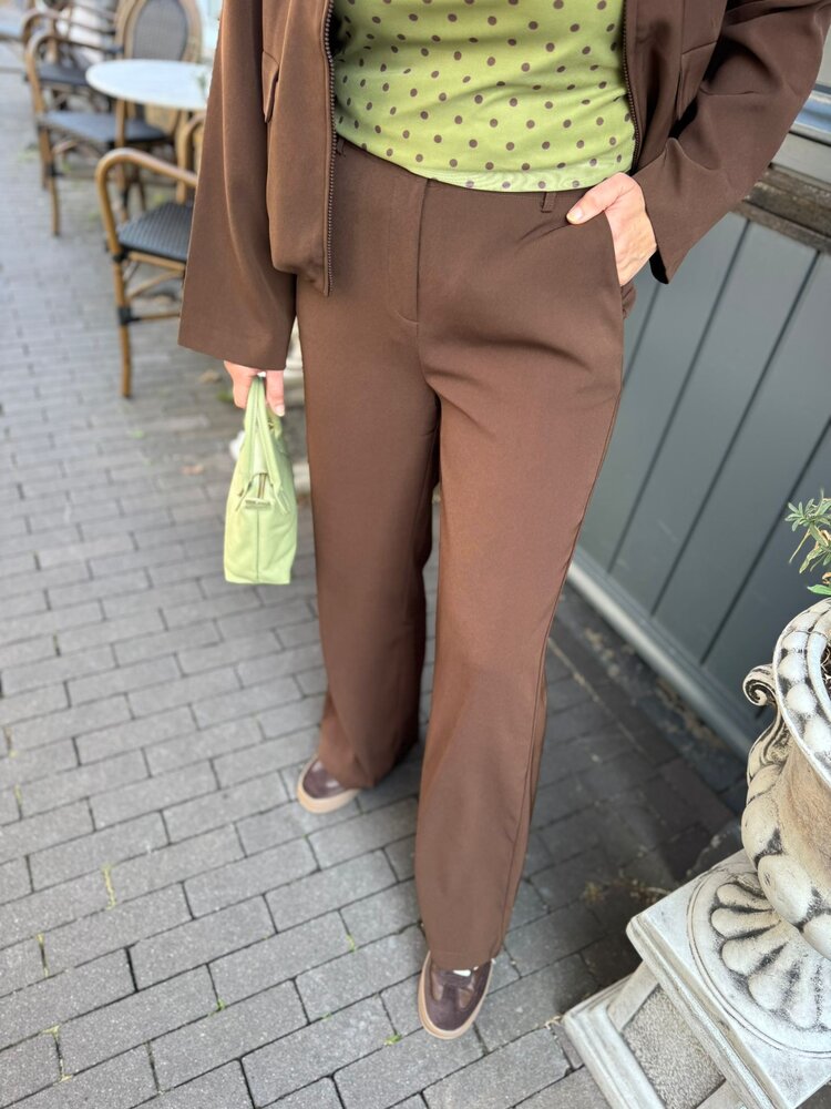 Ydence PANTS SOLANGE DARK BROWN