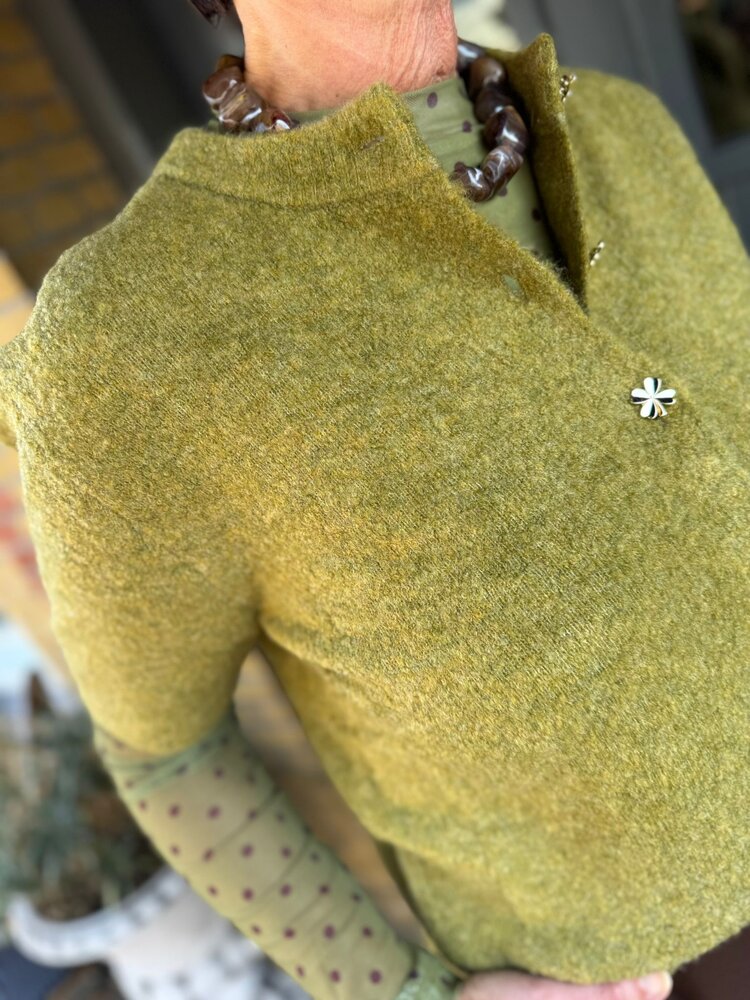 Ydence CARDIGAN KITTY GREEN