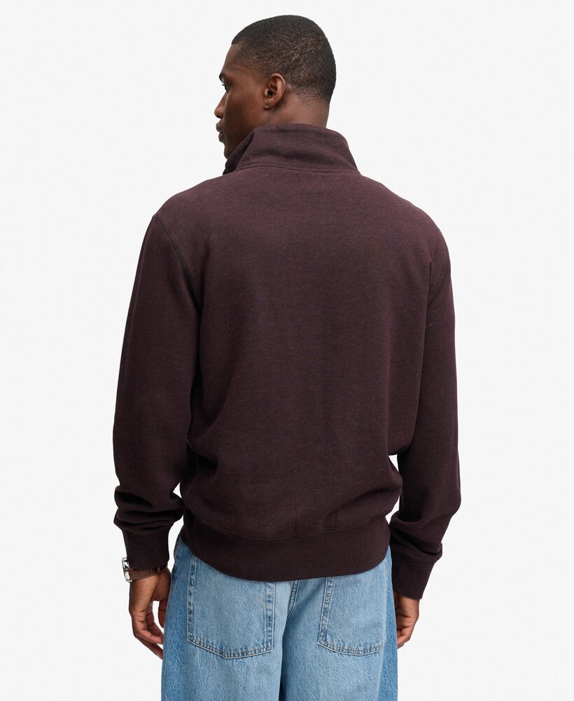Superdry ESSENTIAL SERIF LOGO HALF ZIP HERTIAGE PORT MARL