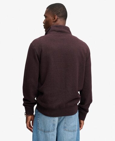 Superdry ESSENTIAL SERIF LOGO HALF ZIP HERTIAGE PORT MARL
