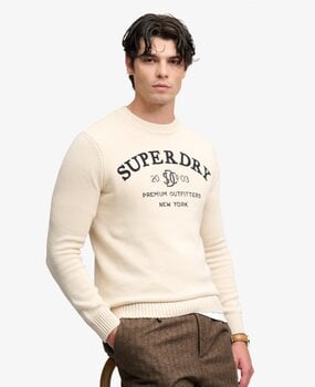 Superdry APPLIQUE GRAPHIC JUMPER RAINY DAY GREY