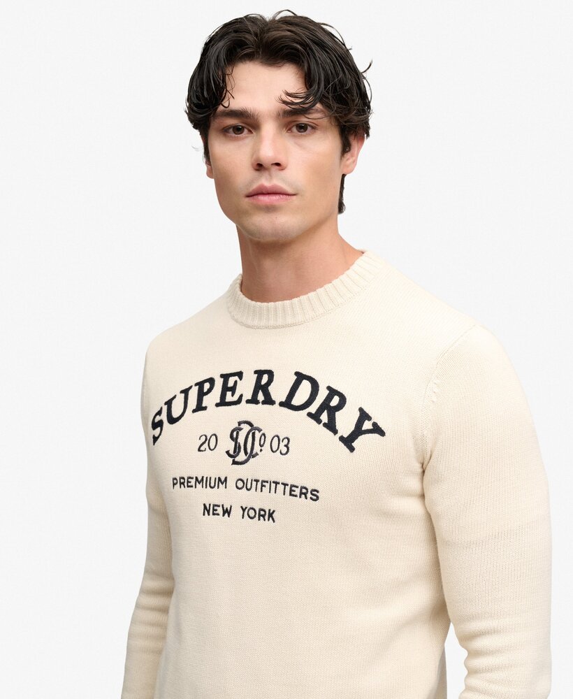 Superdry APPLIQUE GRAPHIC JUMPER RAINY DAY GREY