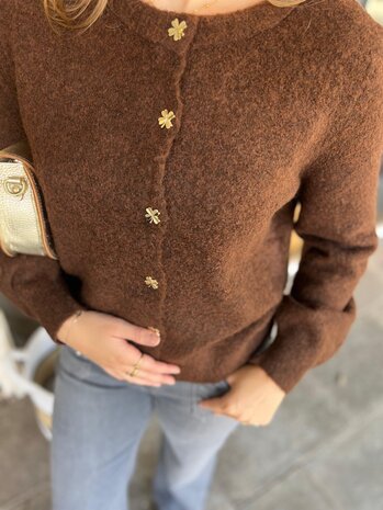 Ydence CARDIGAN EDEN DARK BROWN Ydence CARDIGAN EDEN DARK BROWN