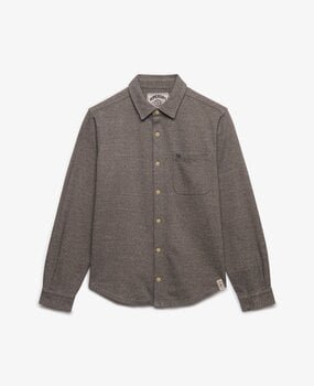 Superdry TWILL TWEED JERSEY SHIRT TAUPE