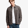 Superdry TWILL TWEED JERSEY SHIRT TAUPE