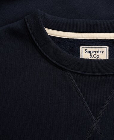Superdry ESSENTIAL STACKED LOGO CREW DARK NAVY
