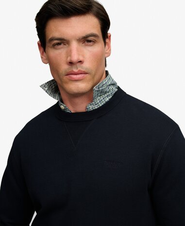 Superdry ESSENTIAL STACKED LOGO CREW DARK NAVY