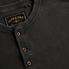 Superdry WAFFLE LONG SLEEVE HENLEY TOP WASHED BLACK