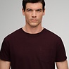Superdry COTTON CLASSIC LINEN PKT TEE CHERRY BURGUNDY