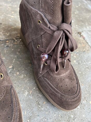 Poelman SNEAKER CINDY DARK BROWN