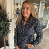 SisterSpoint WRAP BLOUSE GRACY NAVY CHECK