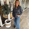 SisterSpoint WRAP BLOUSE GRACY NAVY CHECK