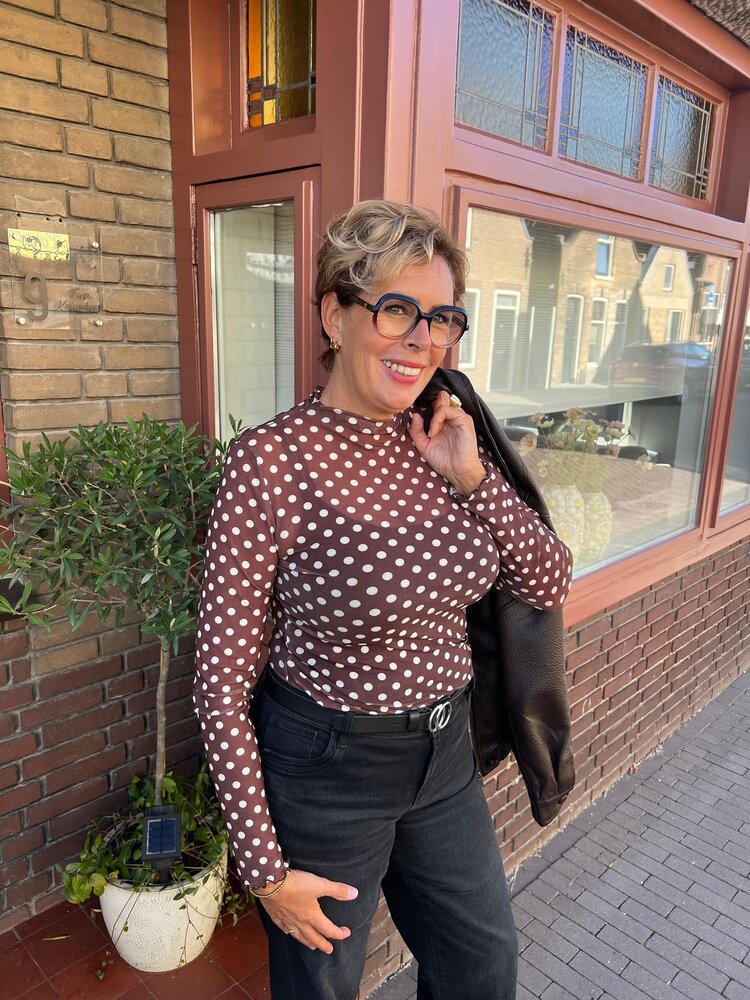 MESH TOP POLKADOT BRUIN