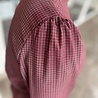 WIKKELBLOUSE RUIT BORDEAUX